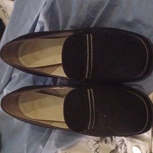 Vintage Selby Black Suede Loafers 8 1/2